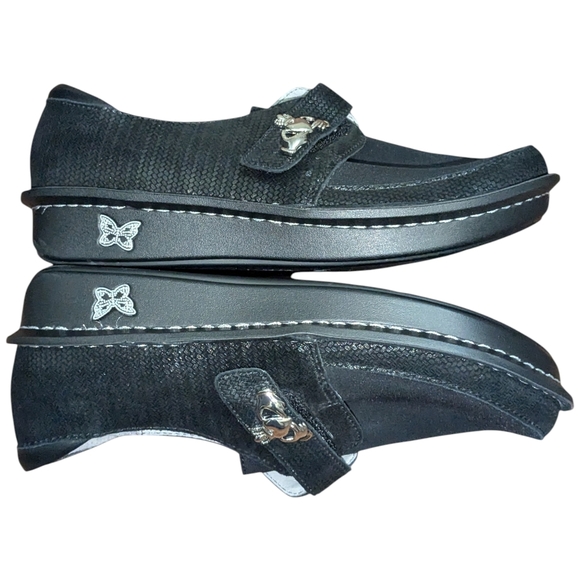 Alegria Brenna Claddagh Black Whimsigoth Strap Loafer Comfort Shoes EU 37 US 7 - Picture 6 of 11